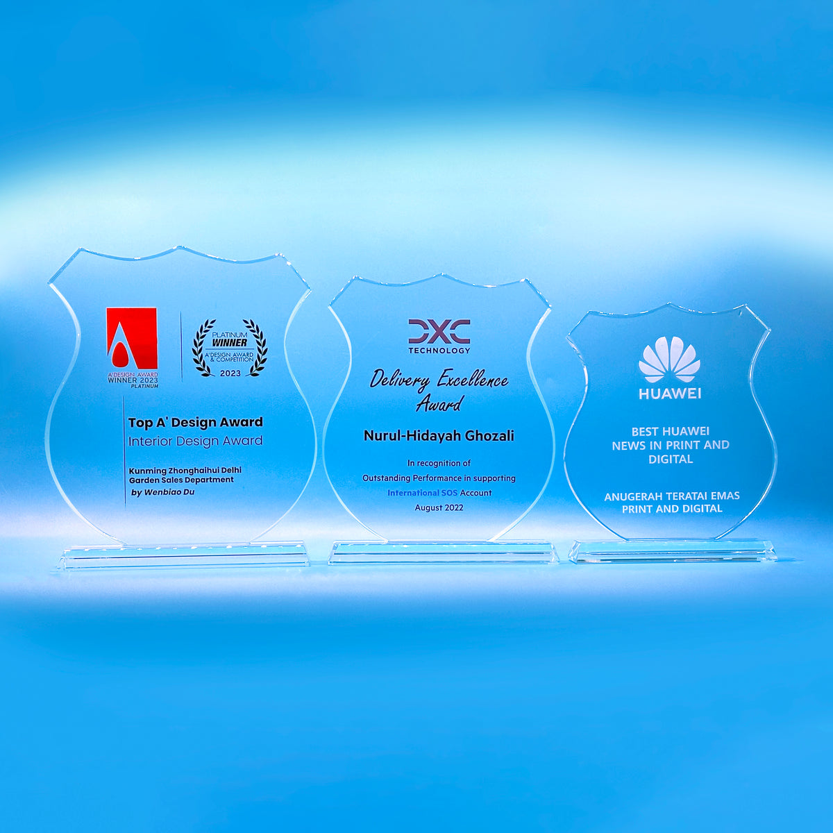 Crystal Plaque D5159 A/B/C D One Crystal