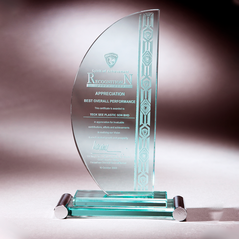 Glass Series | CA389 - D One Crystal Award Trophy Malaysia