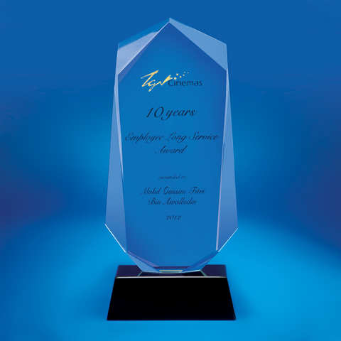 Crystal Plaque | D4021 - D One Crystal Award Trophy Malaysia