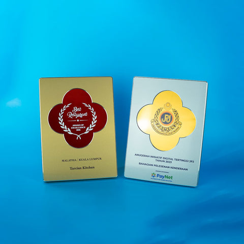 Aluminium - Wood Plaque | D003GR / D003SG