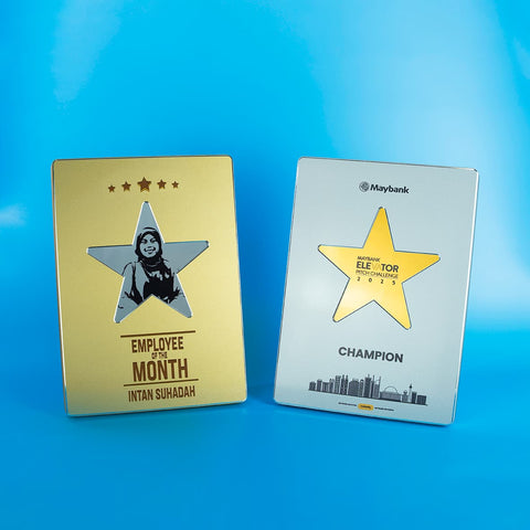 Aluminium - Wood Plaque | D004GS / D004SG