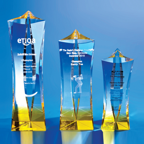 Crystal Trophy | C600 A/B/C - D One Crystal Award Trophy Malaysia