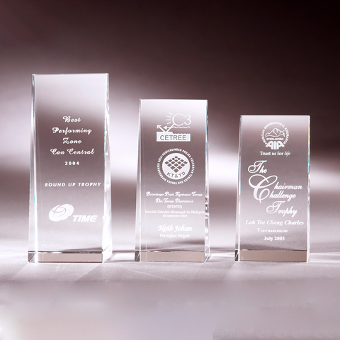 Crystal Trophy | C705 A/B/C - D One Crystal Award Trophy Malaysia