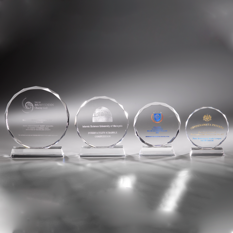 Crystal Plaque | C742 A/B/C/D - D One Crystal Award Trophy Malaysia