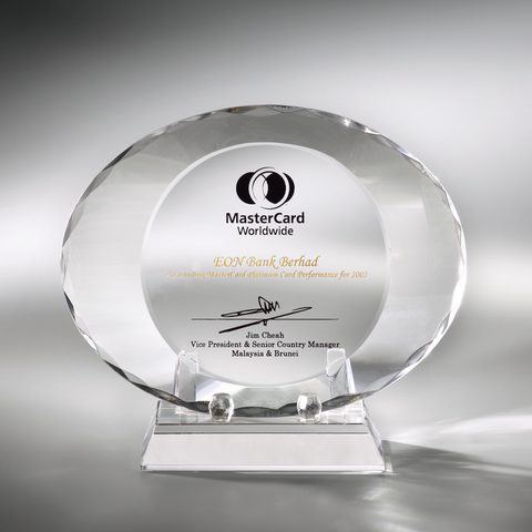 Crystal Plaque | C744 - D One Crystal Award Trophy Malaysia