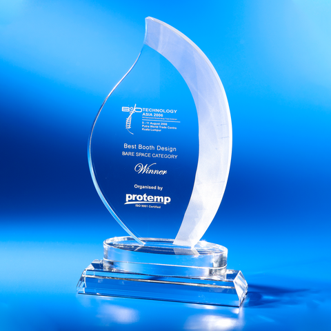 Crystal Plaque | C809 - D One Crystal Award Trophy Malaysia
