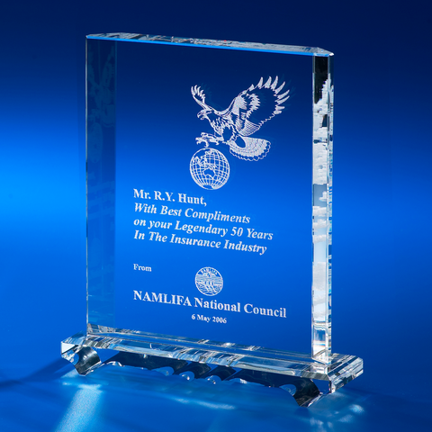 Crystal Plaque | CL-35 - D One Crystal Award Trophy Malaysia
