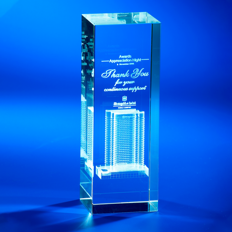 Crystal Trophy | CL-40 - D One Crystal Award Trophy Malaysia