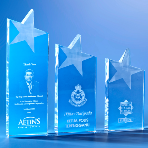 Star Award | CS914 A/B/C - D One Crystal Award Trophy Malaysia