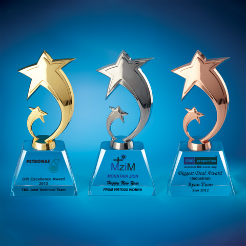 Star Award | CS922 A/B/C - D One Crystal Award Trophy Malaysia
