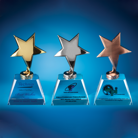 Star Award | CS923 A/B/C - D One Crystal Award Trophy Malaysia
