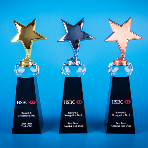 Star Award | CS934 A/B/C - D One Crystal Award Trophy Malaysia