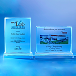 Crystal Plaque | D1013 A/B - D One Crystal Award Trophy Malaysia