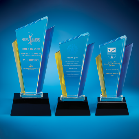 Crystal Trophy | D3013 A/B/C - D One Crystal Award Trophy Malaysia
