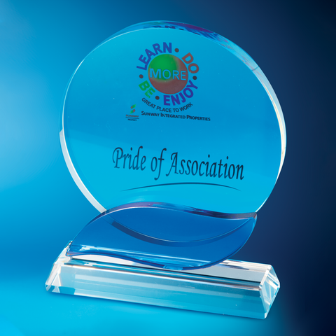 Crystal Plaque | D3025B - D One Crystal Award Trophy Malaysia