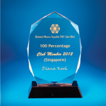 Crystal Plaque | D3033 - D One Crystal Award Trophy Malaysia