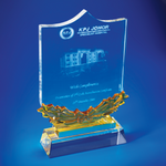 Crystal Plaque | D4007 - D One Crystal Award Trophy Malaysia