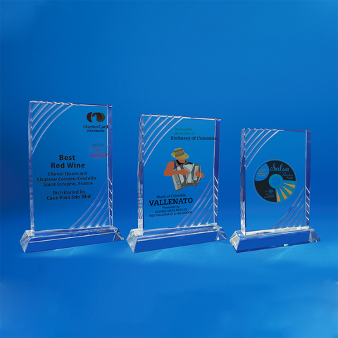 Crystal Plaque | D4039 A/B/C - D One Crystal Award Trophy Malaysia