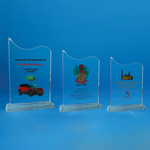 Crystal Plaque | D4045 A/B/C - D One Crystal Award Trophy Malaysia