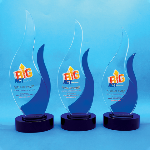 Crystal Plaque | D4060 A/B/C - D One Crystal Award Trophy Malaysia