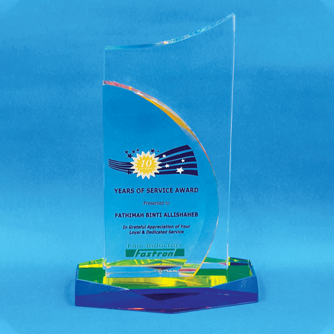 Crystal Plaque | D4067 - D One Crystal Award Trophy Malaysia