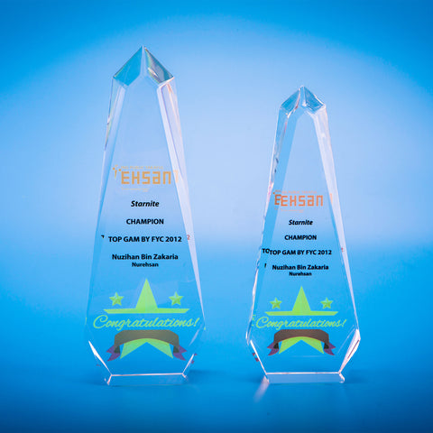 Crystal Trophy | D5008 A/B - D One Crystal Award Trophy Malaysia