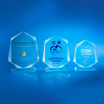 Crystal Plaque | D5053 A/B/C - D One Crystal Award Trophy Malaysia