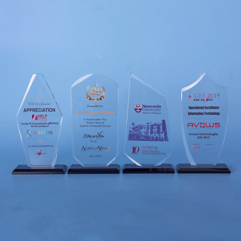 Crystal Plaque | D5150 A/B/C/D - D One Crystal Award Trophy Malaysia