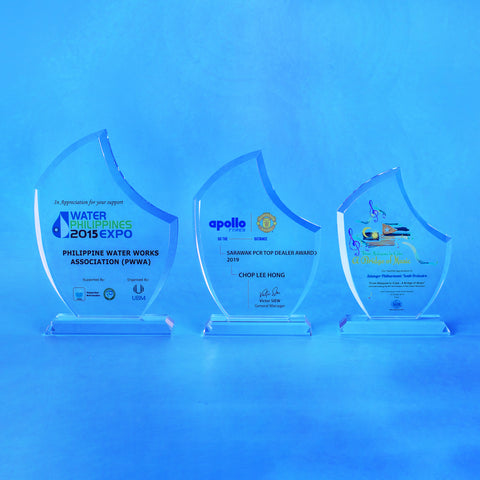 Crystal Plaque | D5153 A/B/C - D One Crystal Award Trophy Malaysia